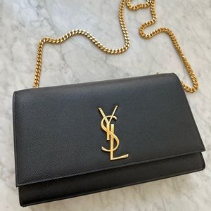 KATE MEDIUM CHAIN BAG IN GRAIN DE POUDRE EMBOSSED LEATHER